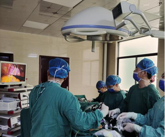 百色市中医医院成功开展首例完全腹腔镜下乙状结肠癌根治术（NOSES）